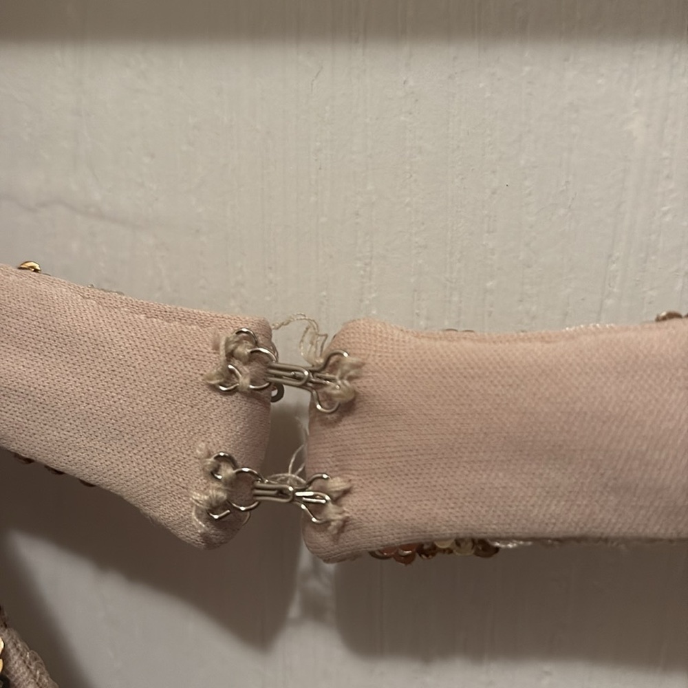 Morgan & Co. Beige Geometric Gown - Picture 11 of 12